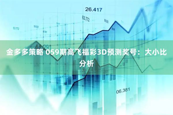 金多多策略 059期高飞福彩3D预测奖号：大小比分析