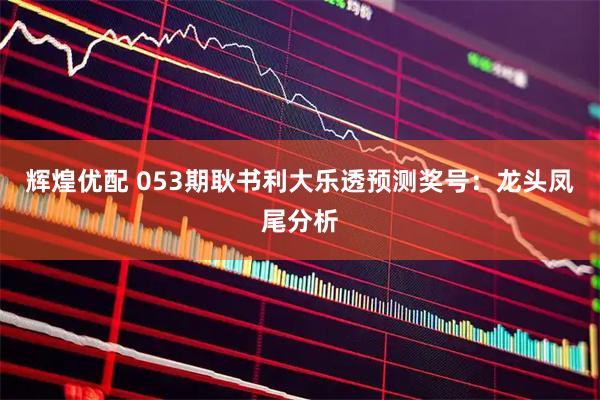 辉煌优配 053期耿书利大乐透预测奖号：龙头凤尾分析