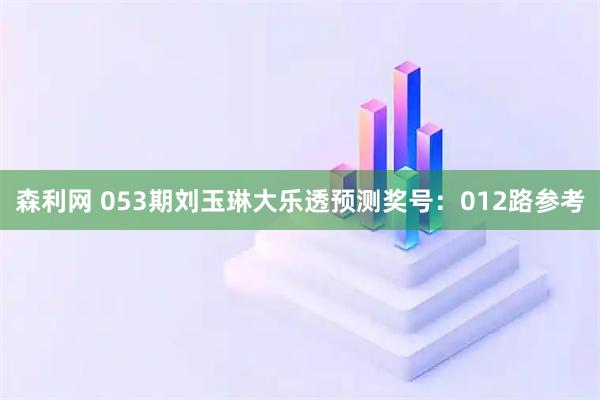 森利网 053期刘玉琳大乐透预测奖号：012路参考